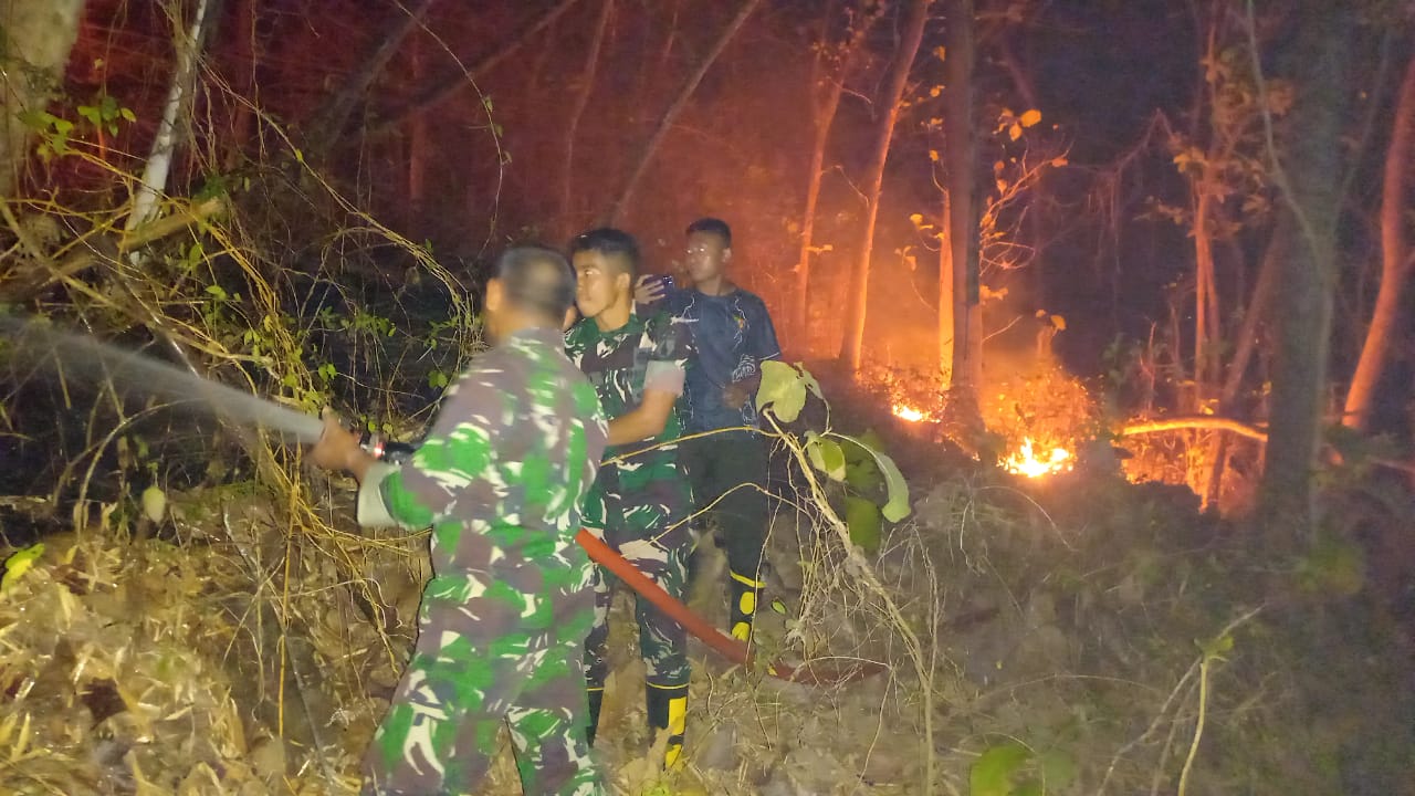 Padamkan Kebakaran Lahan Di Gunung Krandegan