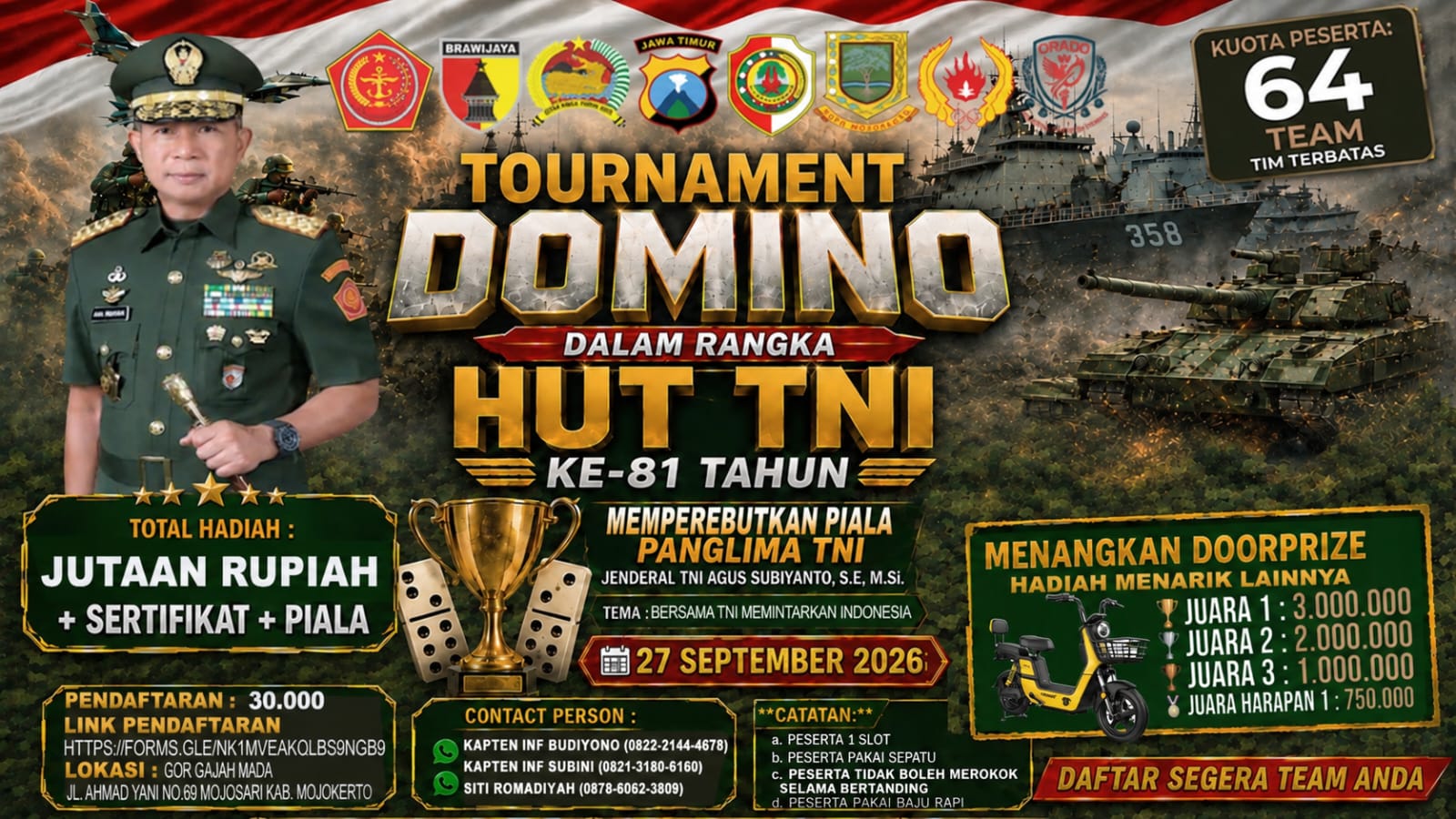Kodim 0815/Mojokerto Gelar Tournament