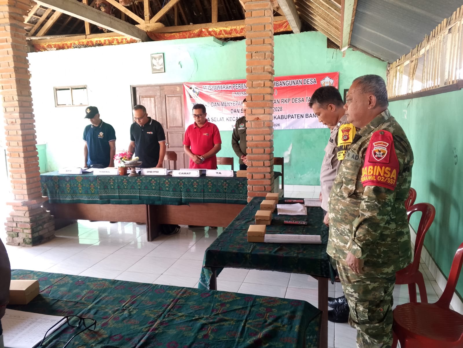 BABINSA DESA SELAT HADIRI MUSRENBANGDES