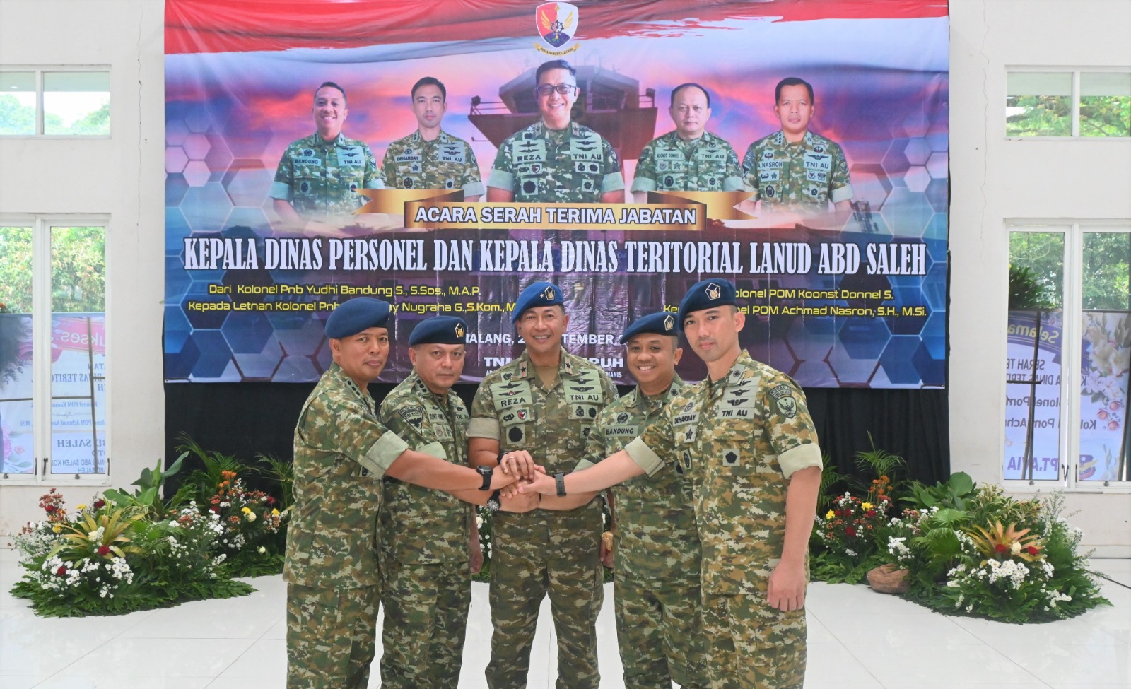 Sertijab Kadispers Bersama Kadister Lanud Abdulrahman Saleh