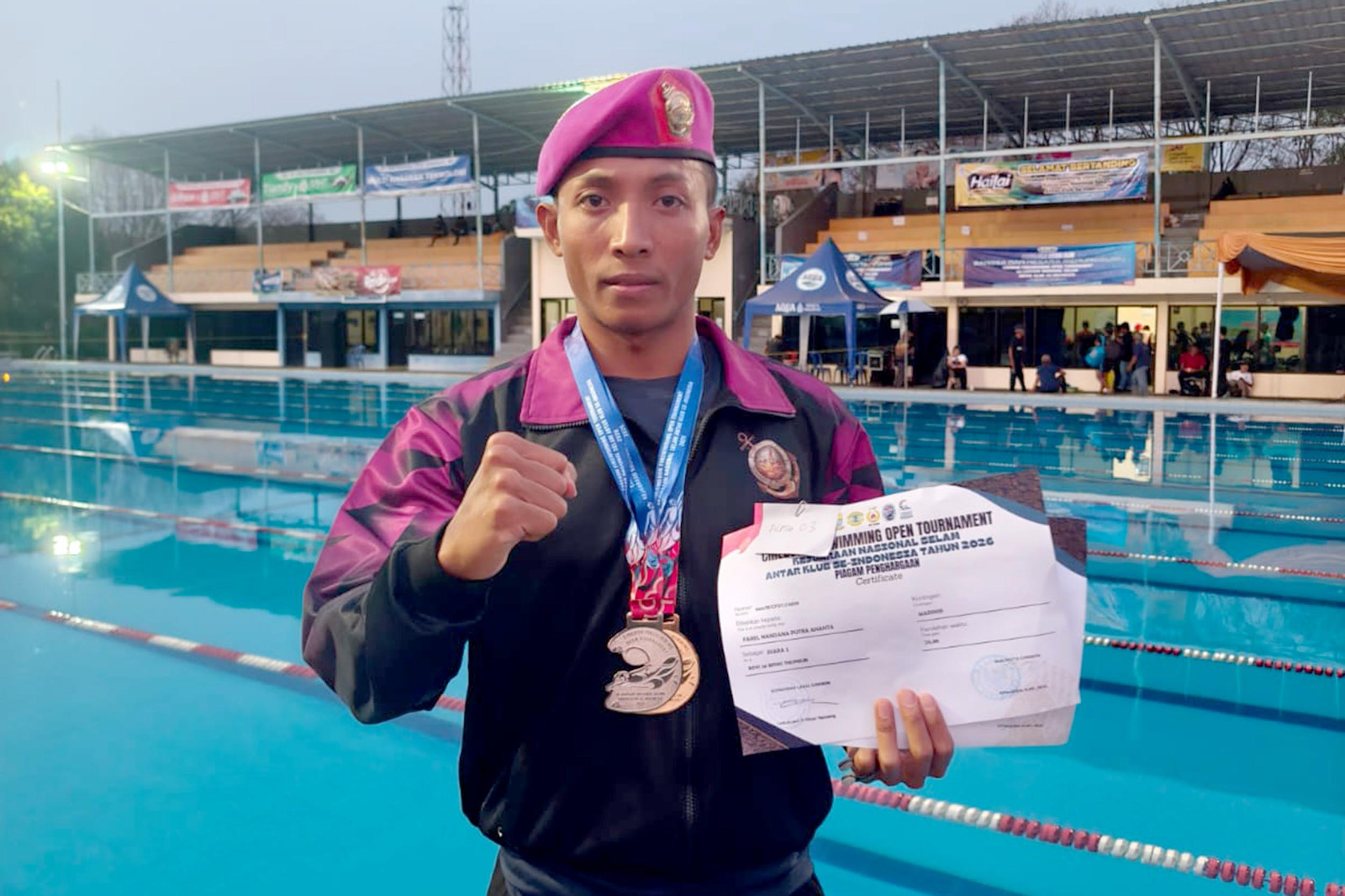 Atlet Renang Brigif 2 Marinir Buktikan Sebagai Petarung