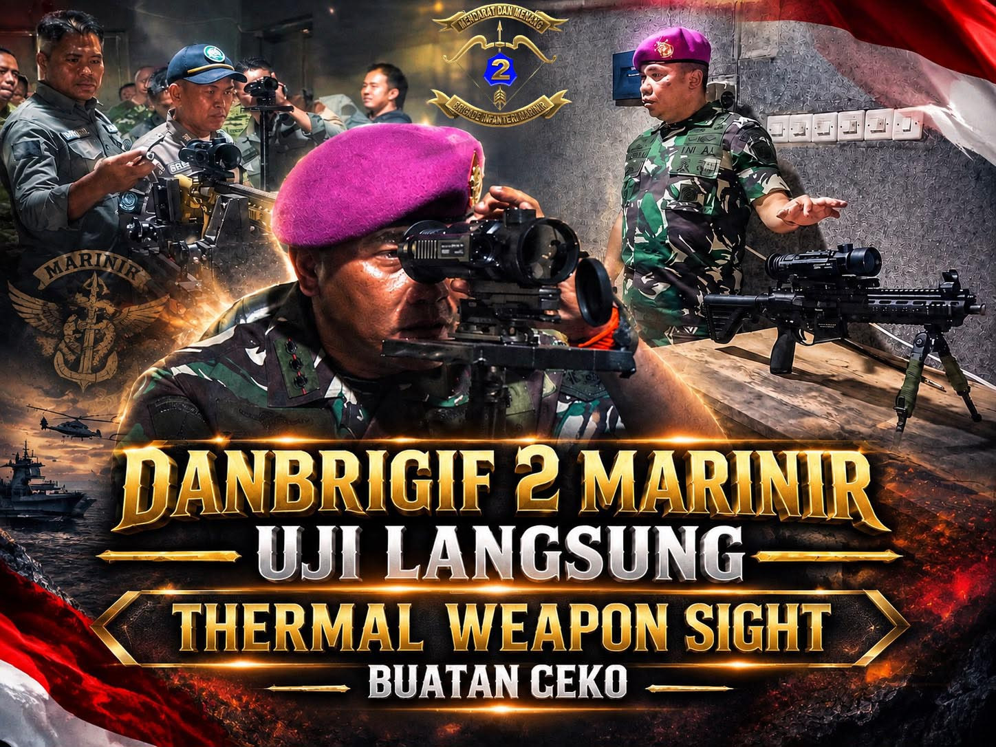 Danbrigif 2 Marinir Uji Langsung Thermal Weapon Sight