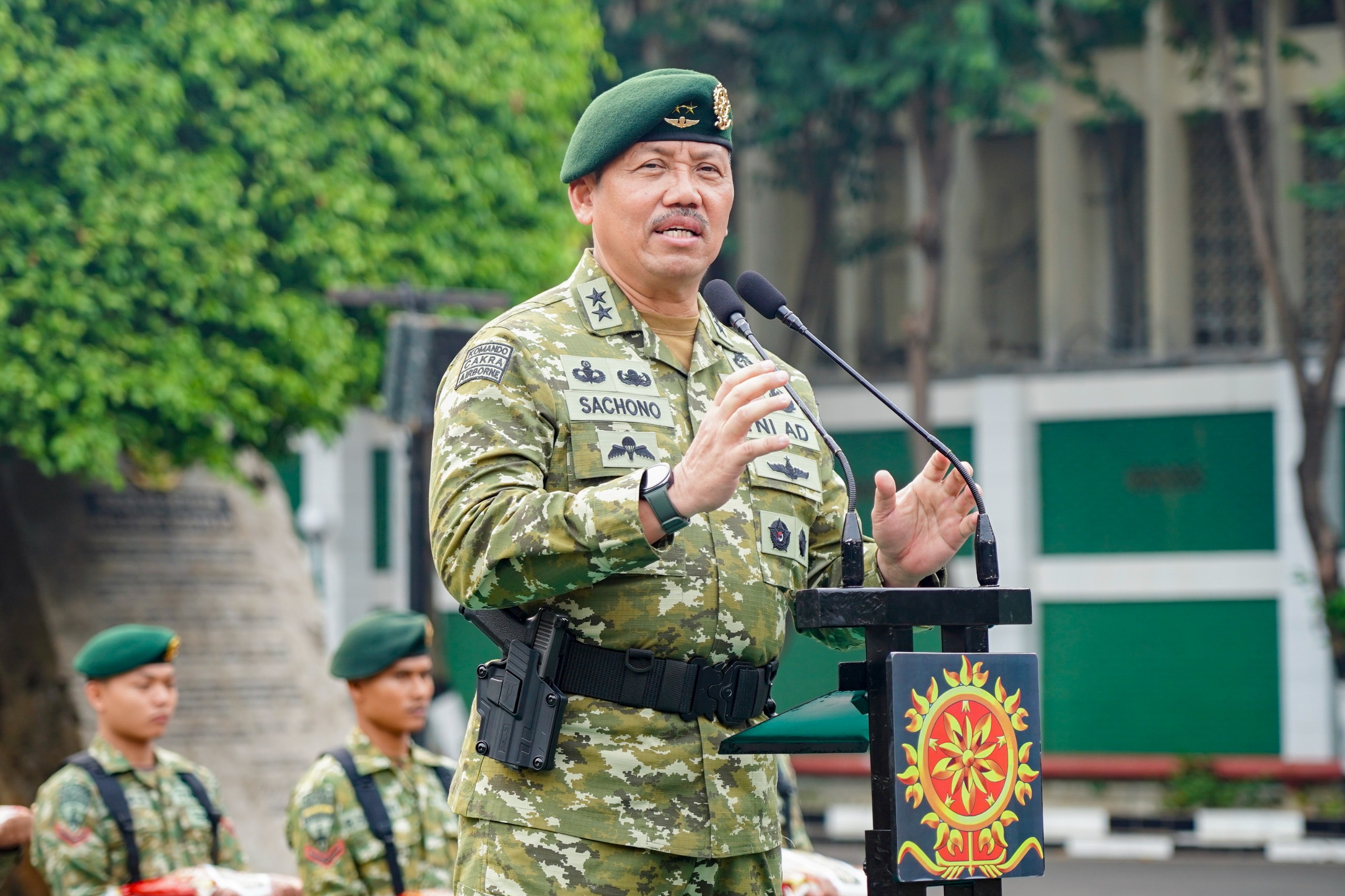 Kaskostrad Pimpin Upacara Di Markas Kostrad