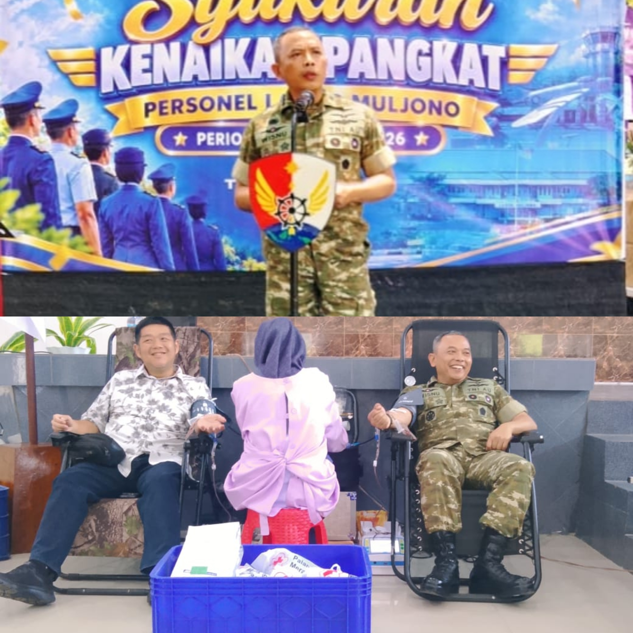Danlanud Muljono Didampingi Istri  Gelar Tradisi