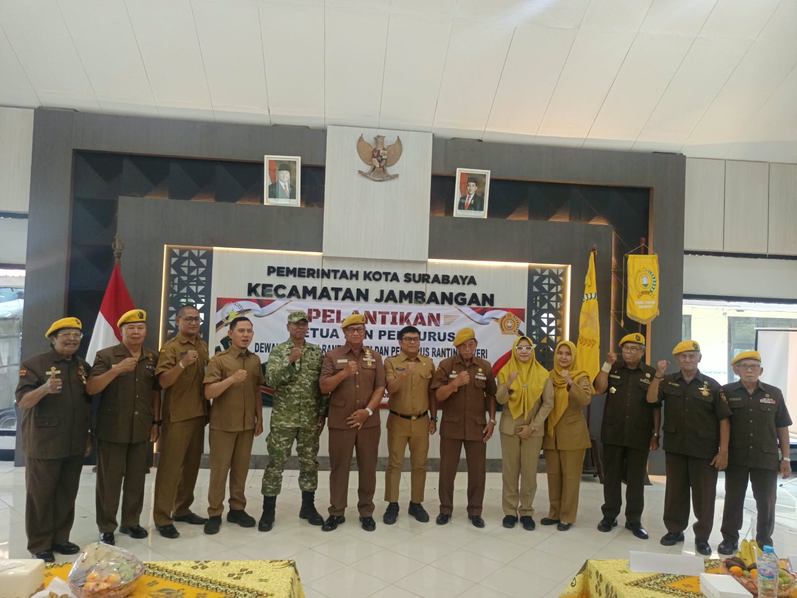 Danramil Gayungan Hadiri Pelantikan